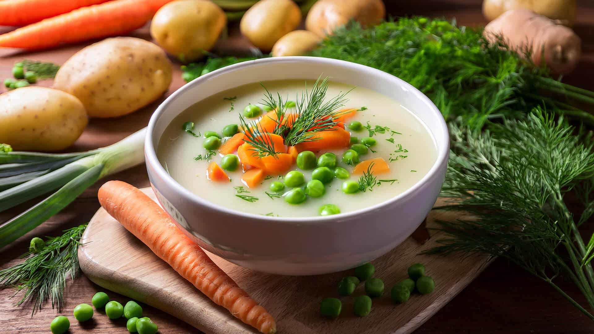Zupa koperkowa 2 Zupa koperkowa z młodych warzyw