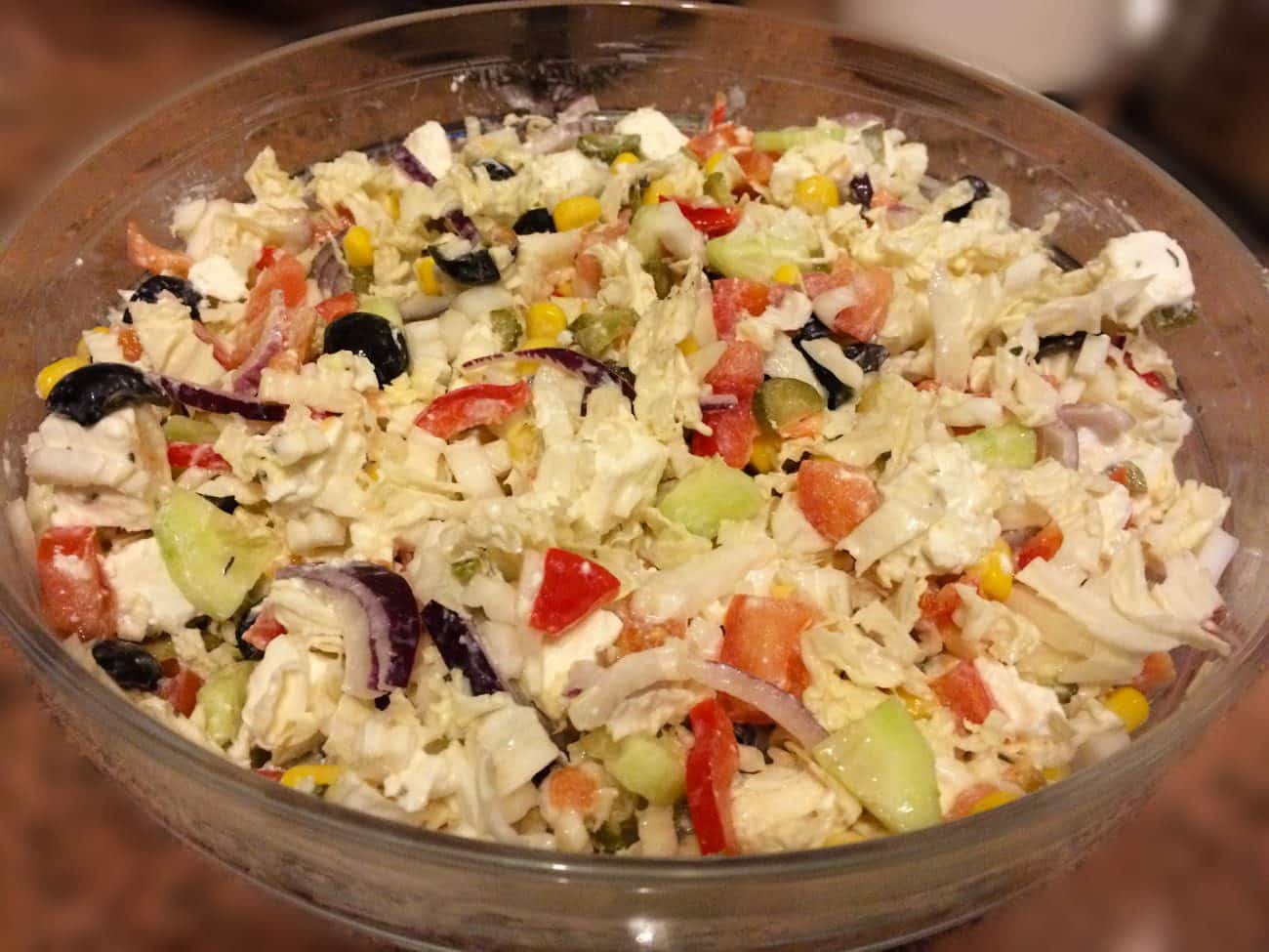 Surówka z kapusty pekińskiej z fetą 1 Surówka z kapusty pekińskiej z fetą