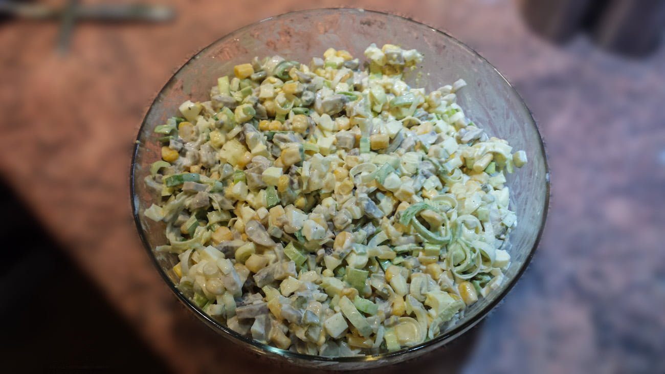 Sałatka pieczarkowa z porem 3 Sałatka pieczarkowa z porem