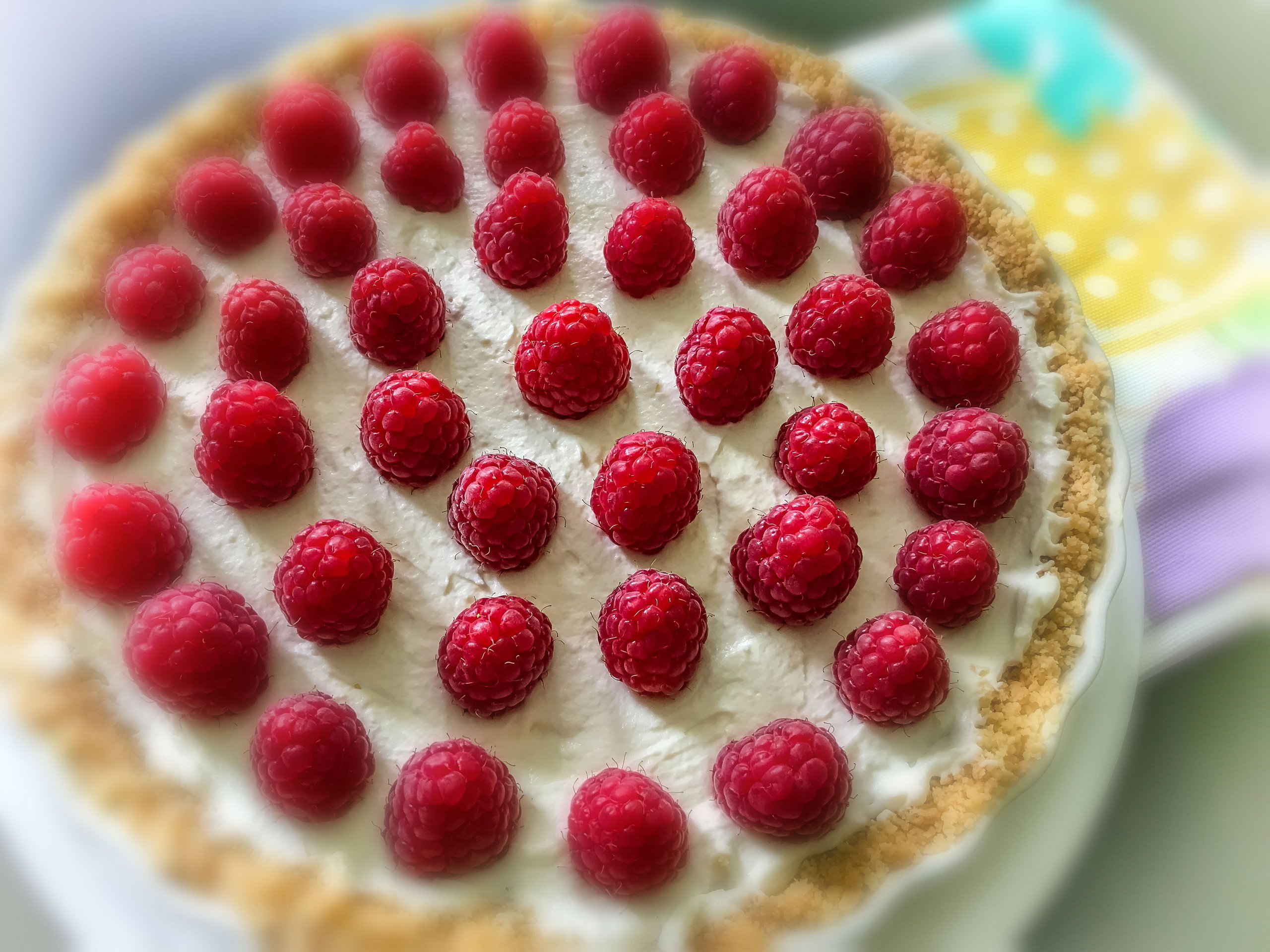Tarta z malinami