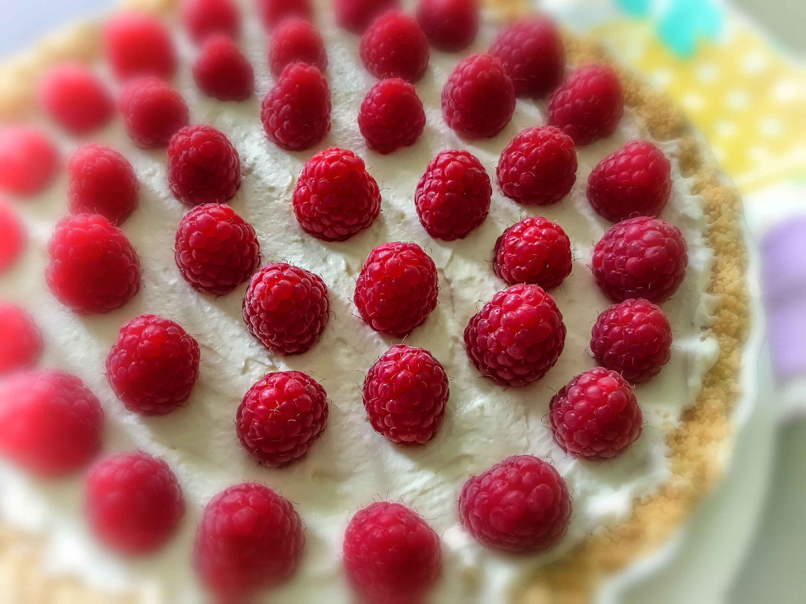 Tarta z malinami