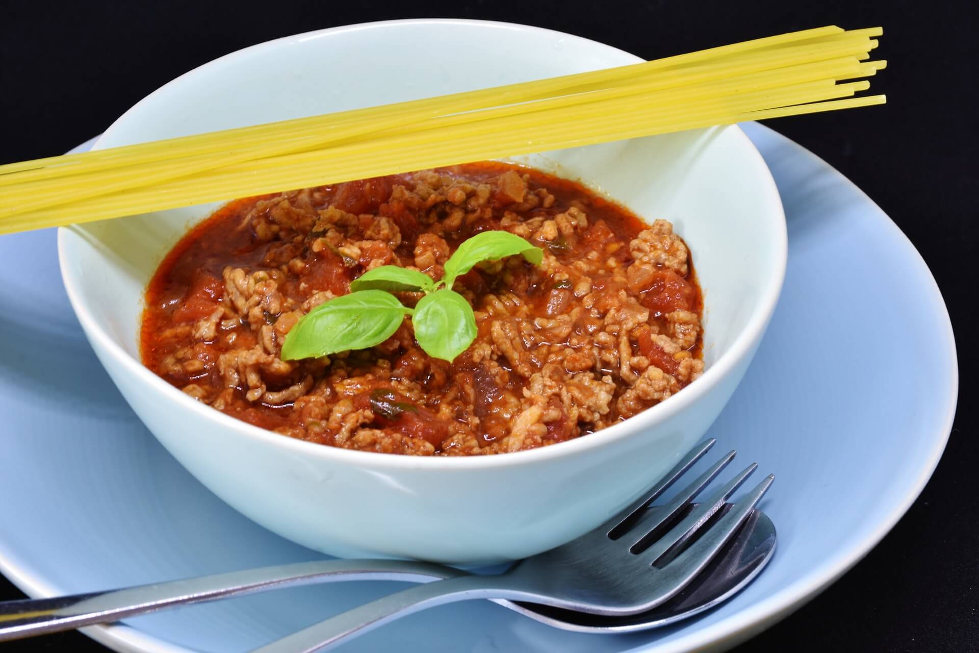 Spaghetti bolognese z papryką