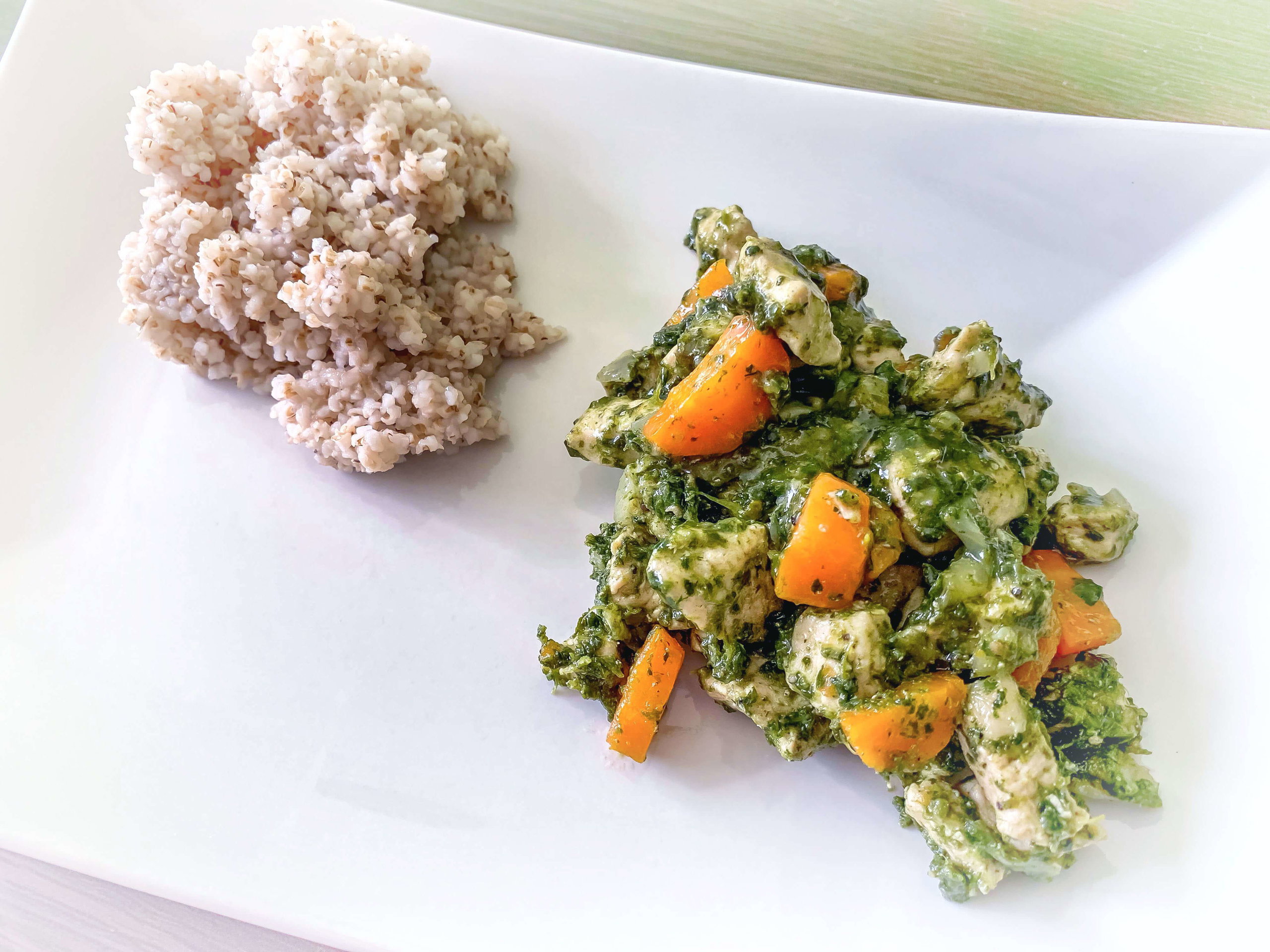 Potrawka z kurczaka ze szpinakiem