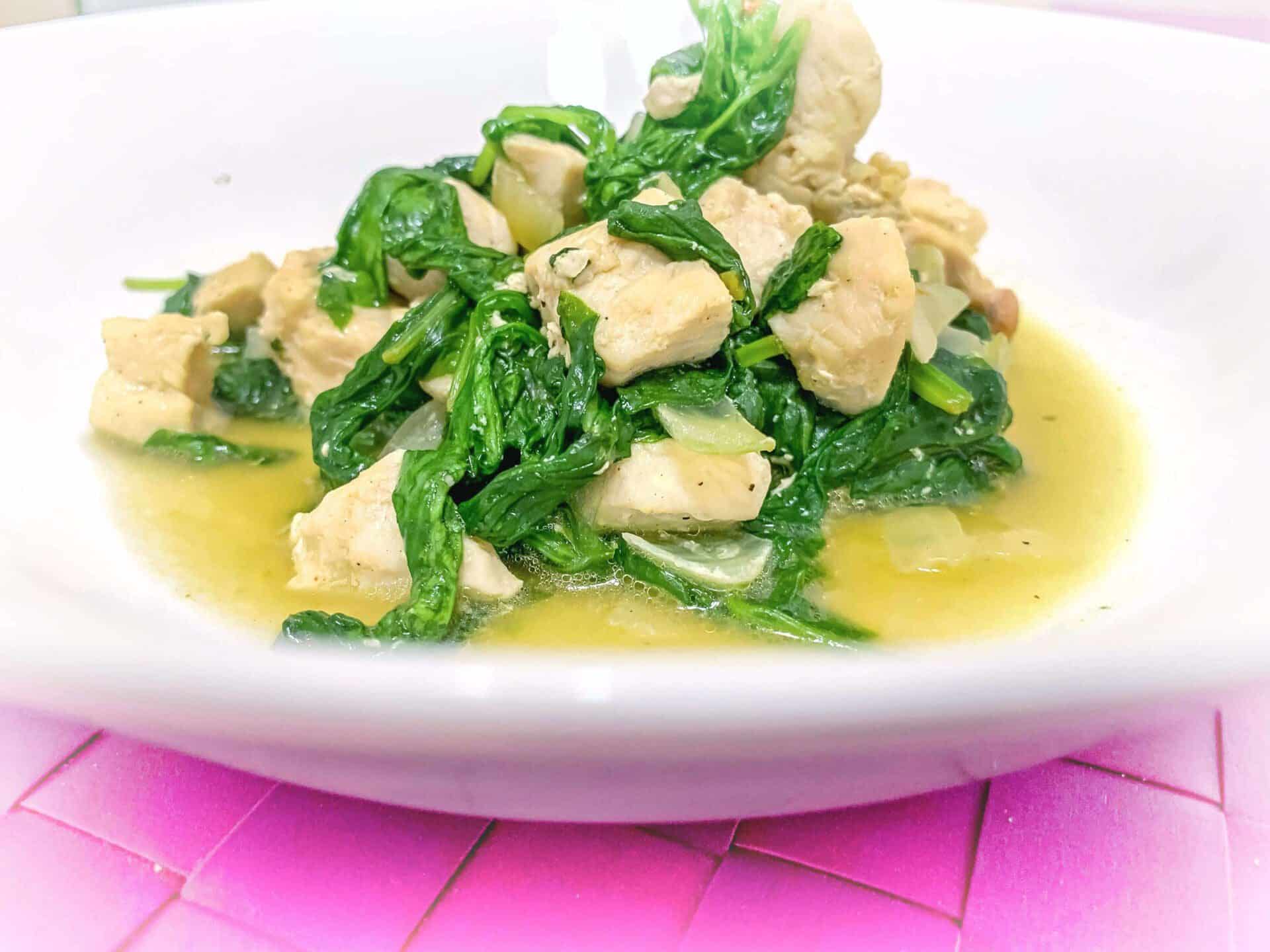 Potrawka z kurczaka i szpinaku