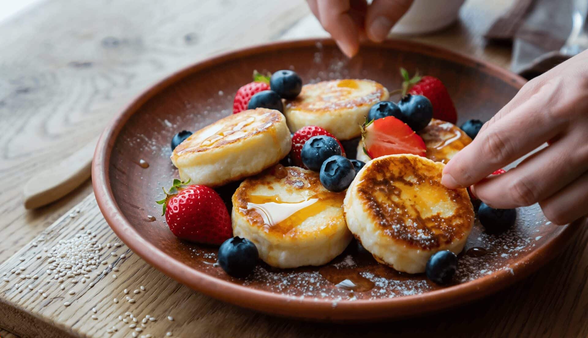 Placki z serka twarogowego