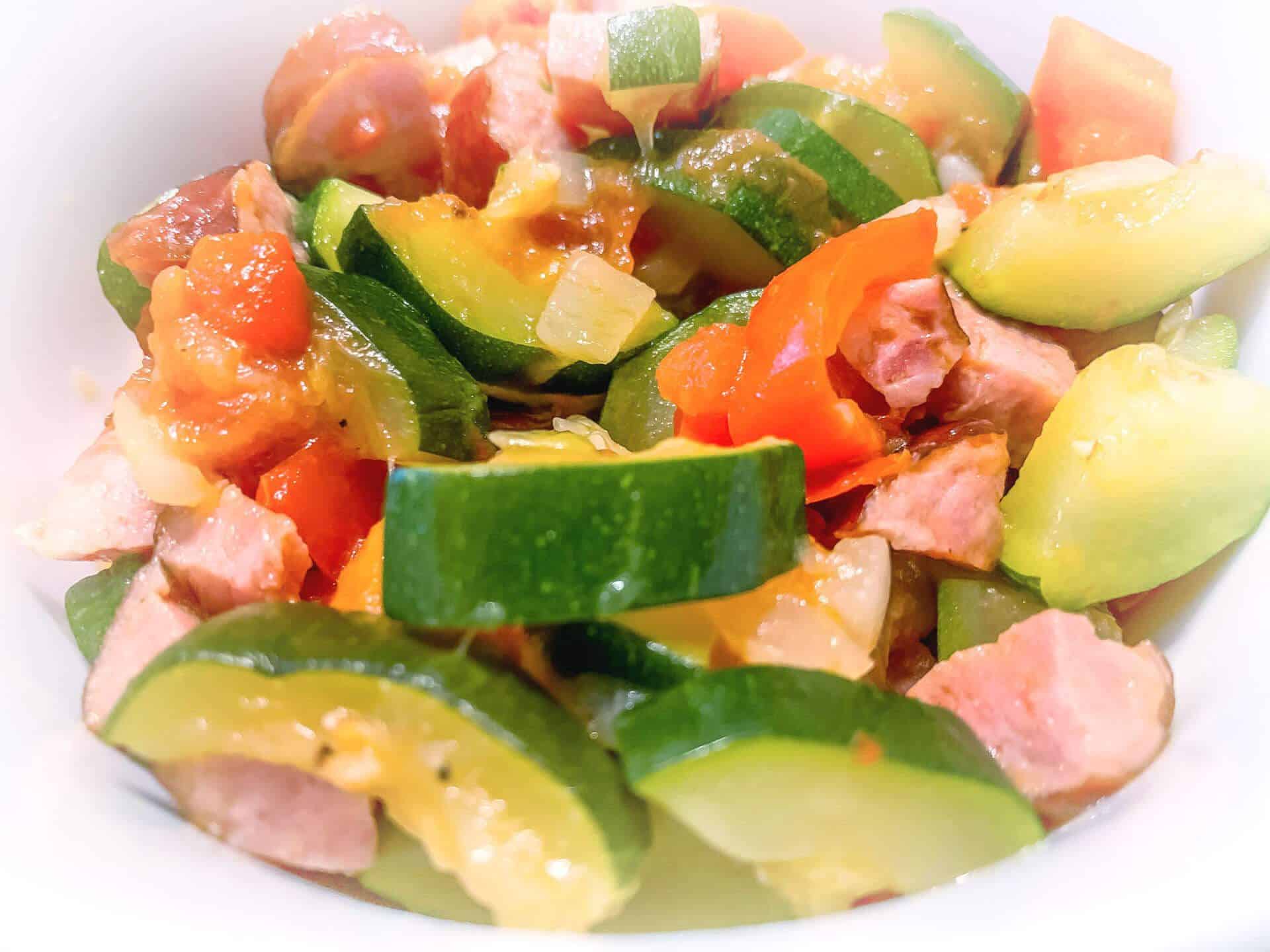 Leczo z kiełbasą 1 Leczo z kiełbasą