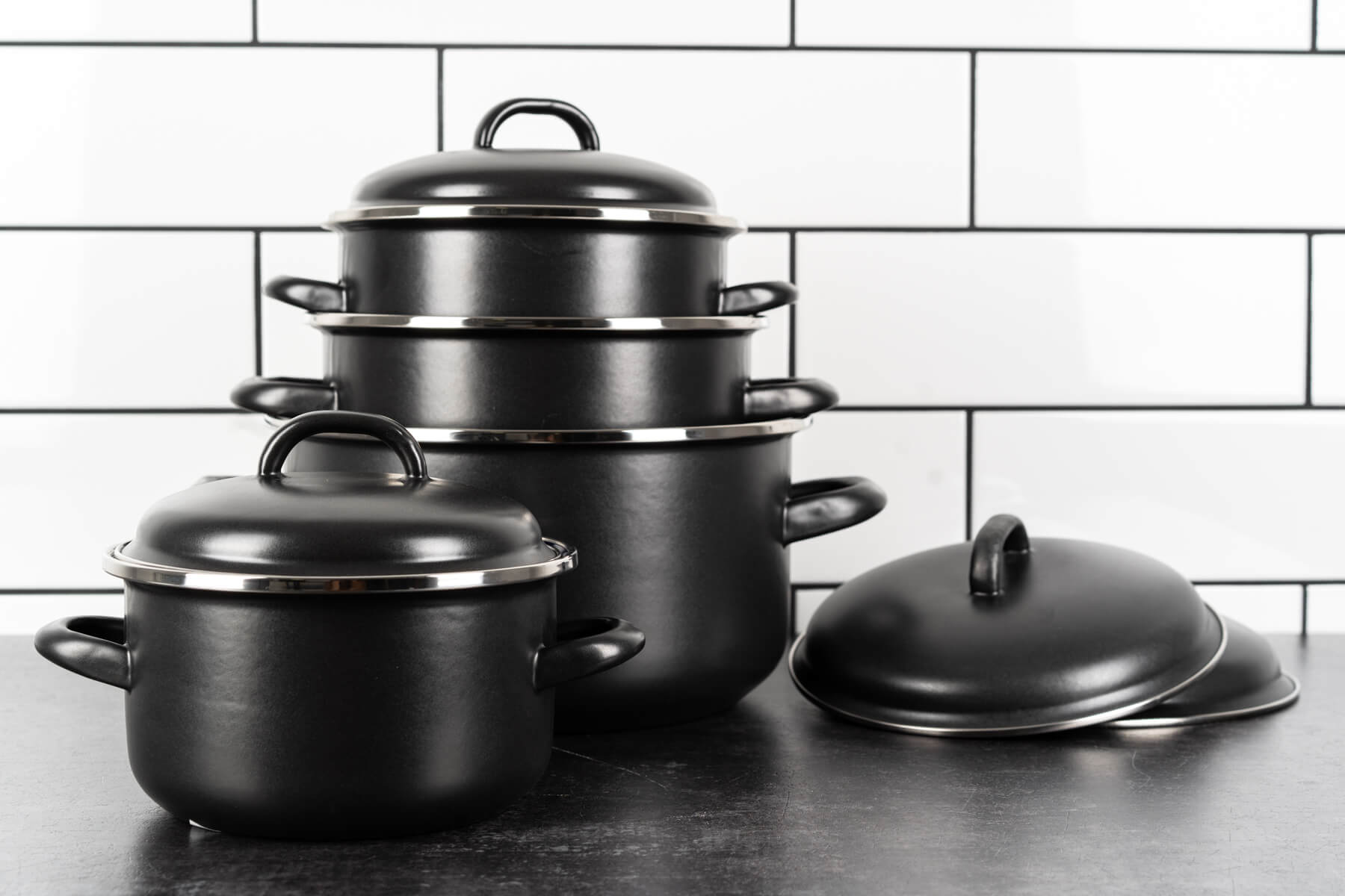 komplet garnków emaliowanych LUX Belis