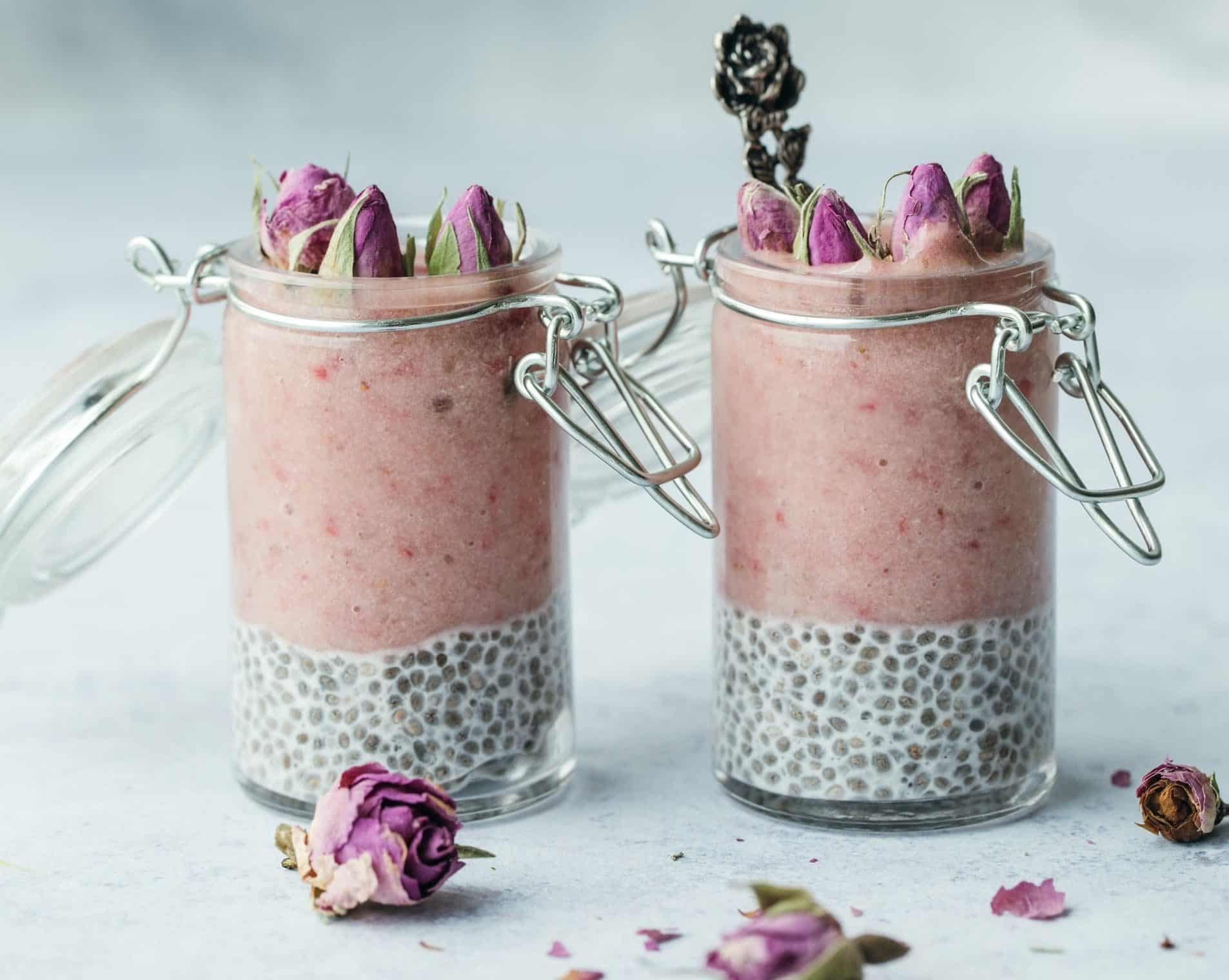 Pudding chia z musem malinowym