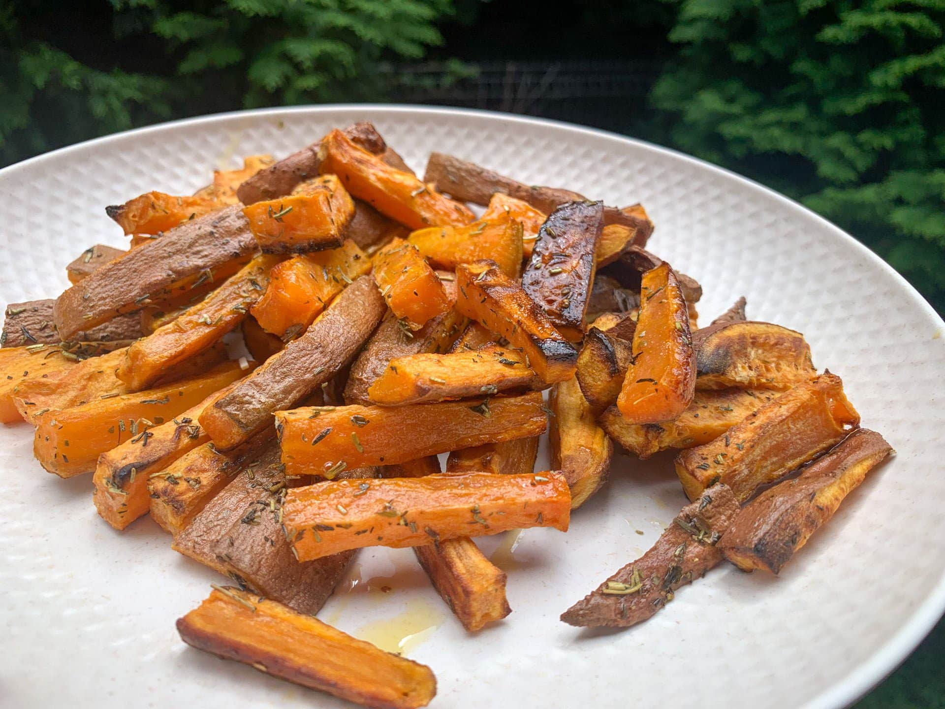 Pieczone frytki z batatów