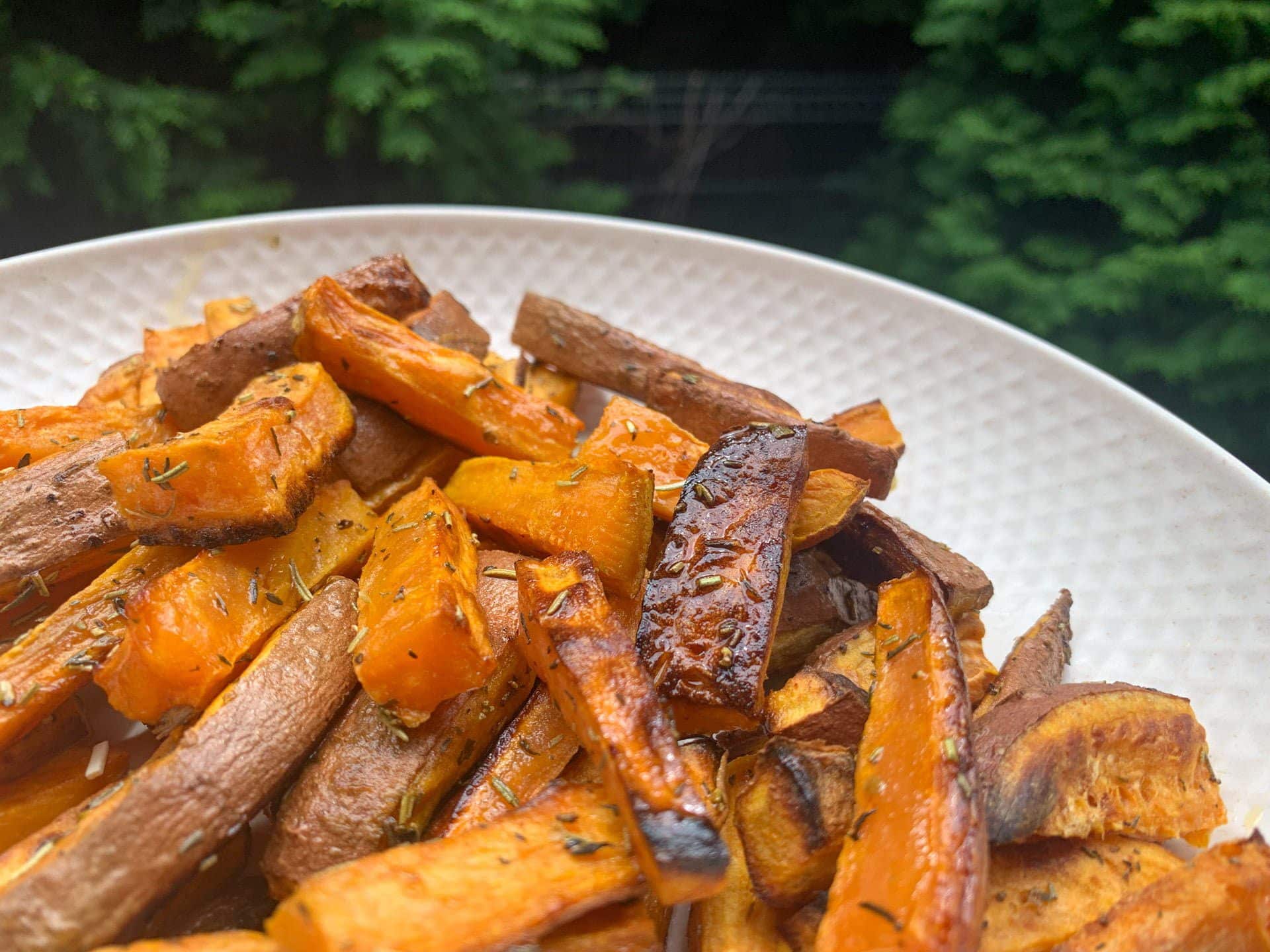 Pieczone frytki z batatów