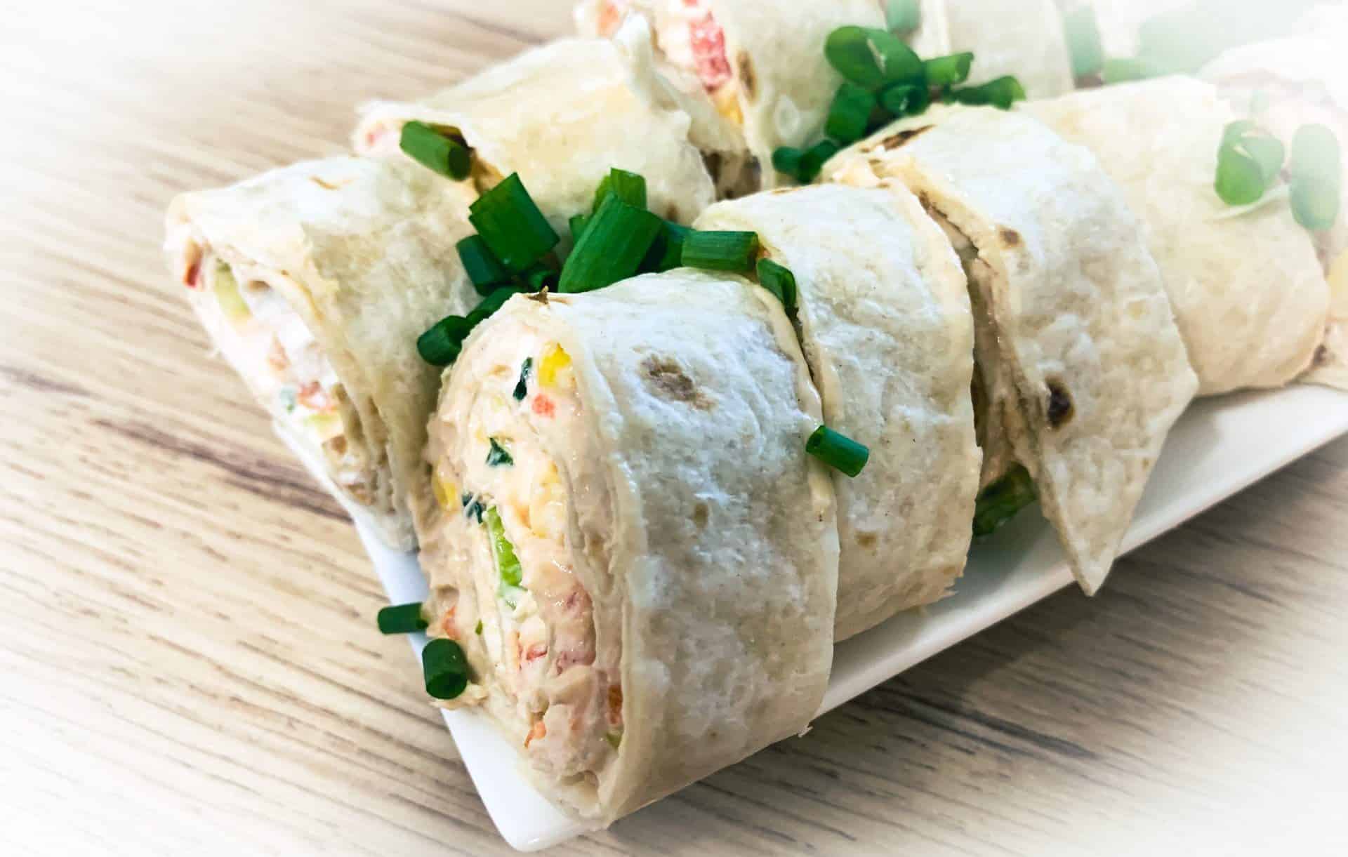 Przekąski na sylwestra 14 Tortilla z mięsem z kurczaka