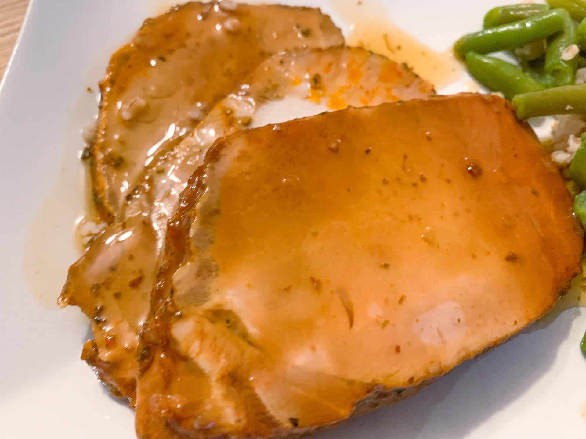 Schab w sosie orzechowym