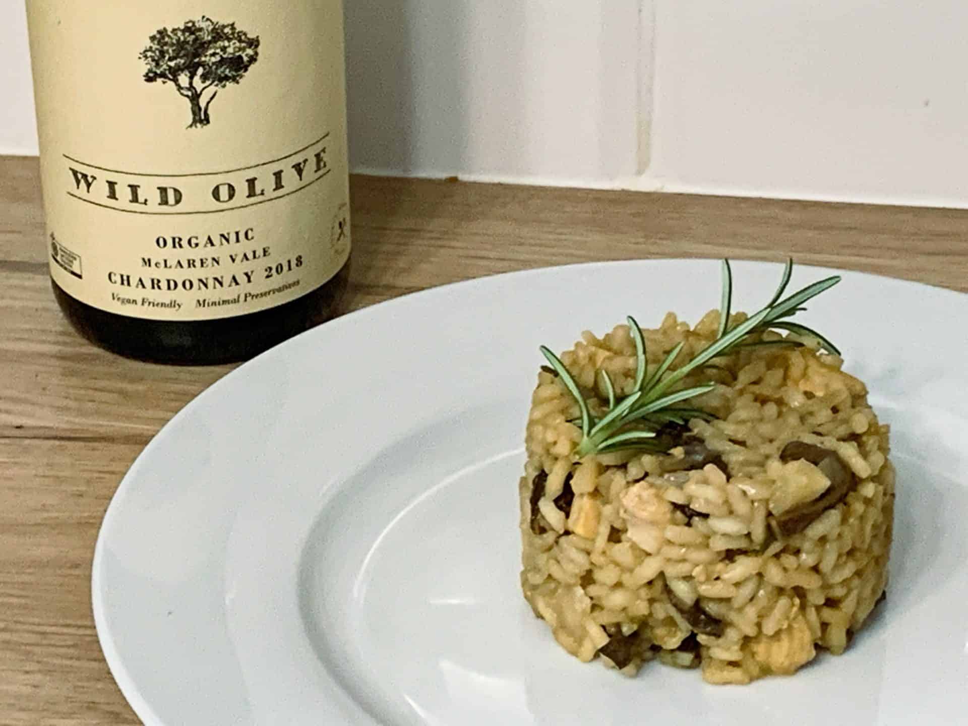 Risotto z suszonymi grzybami i kurczakiem