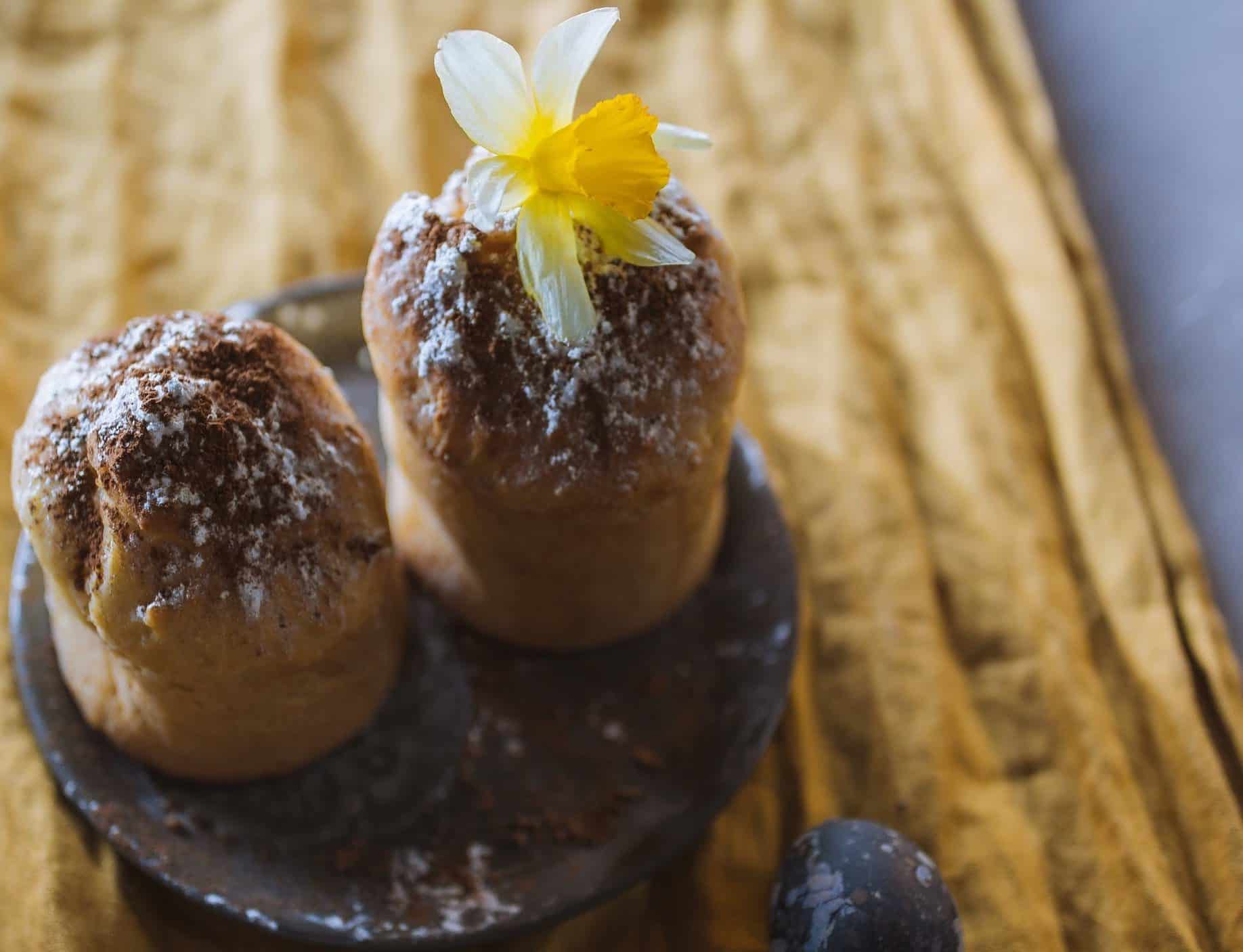 Drożdżowe babeczki wielkanocne