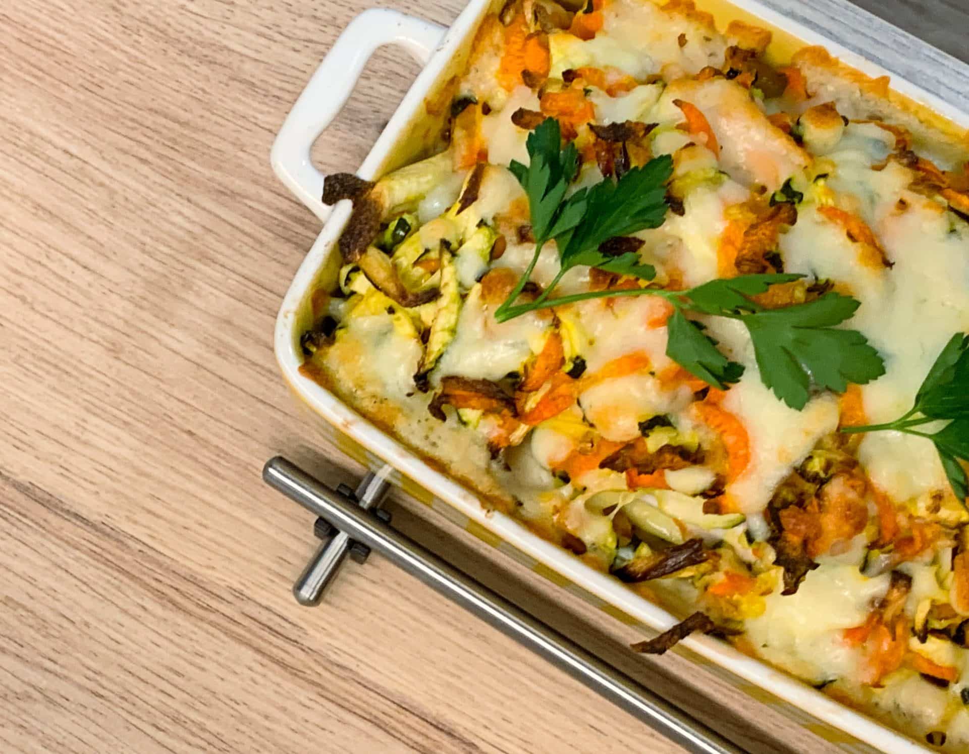 Zapiekany filet z kurczaka z serem i warzywami