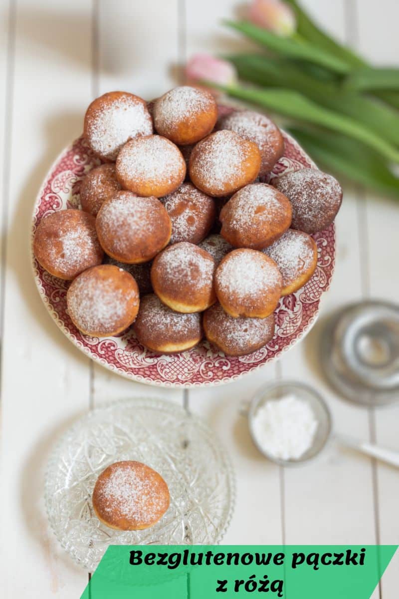 Bezglutenowe pączki z różą
