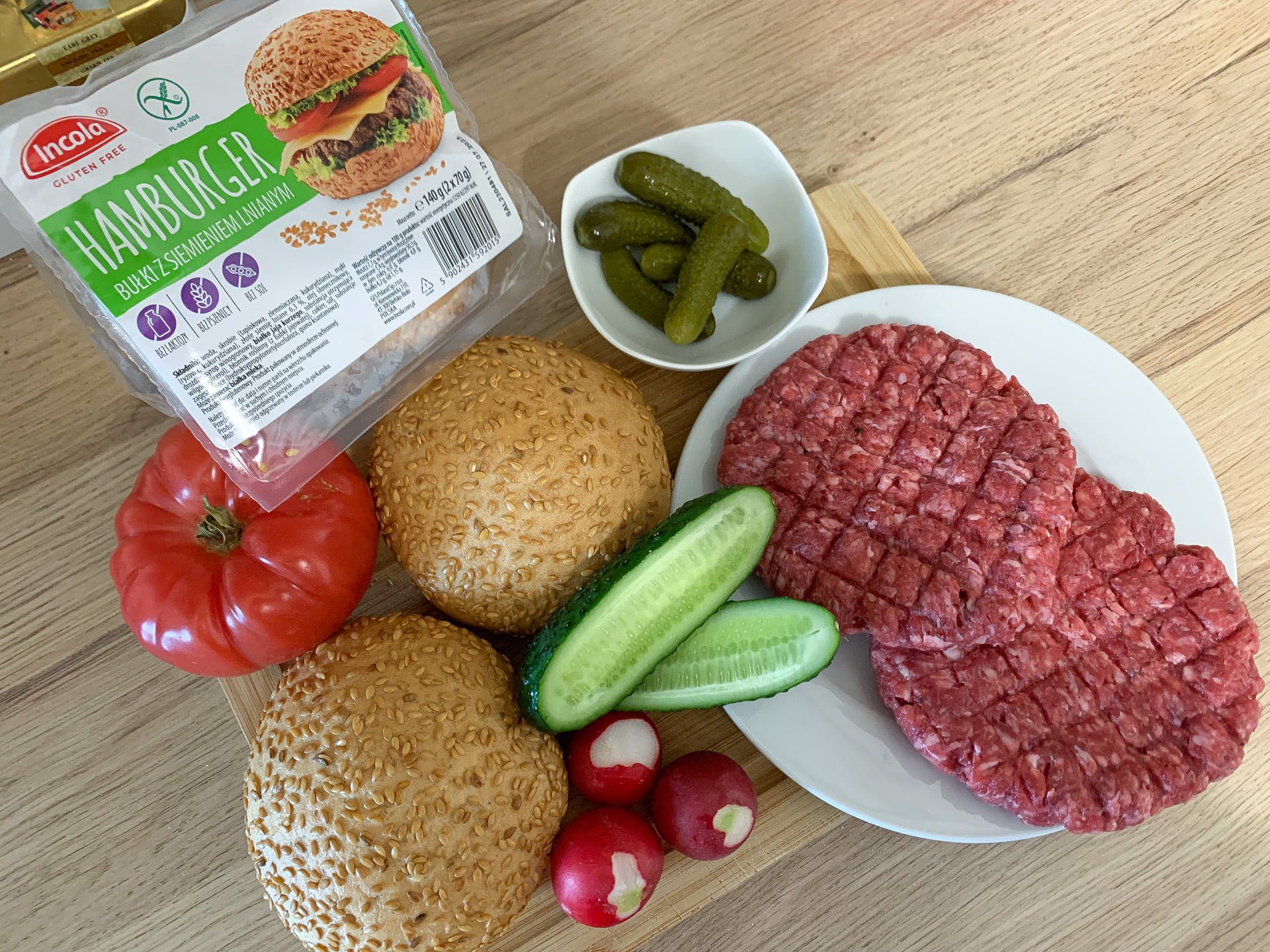 Bezglutenowy hamburger