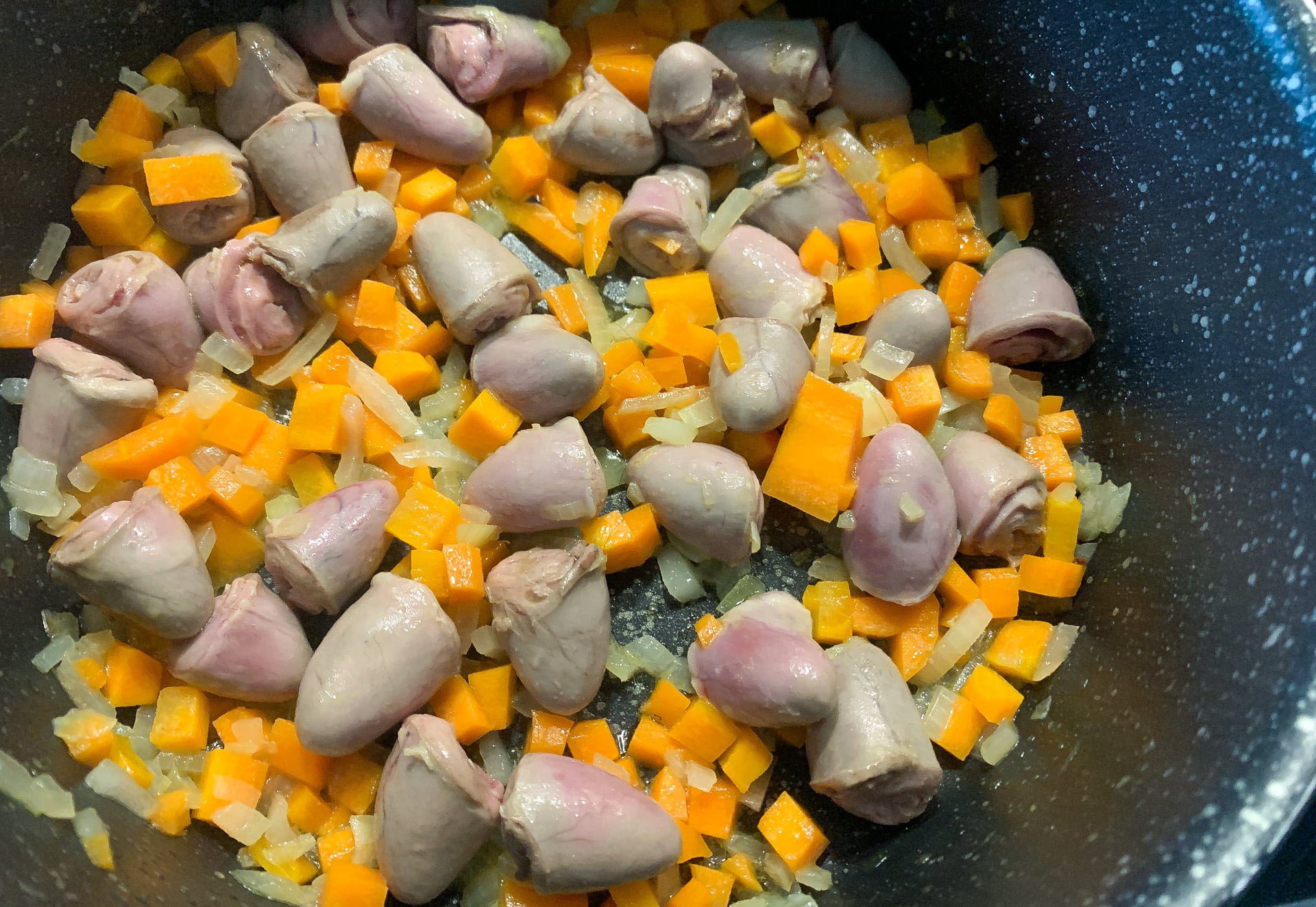 Gulasz z serc drobiowych