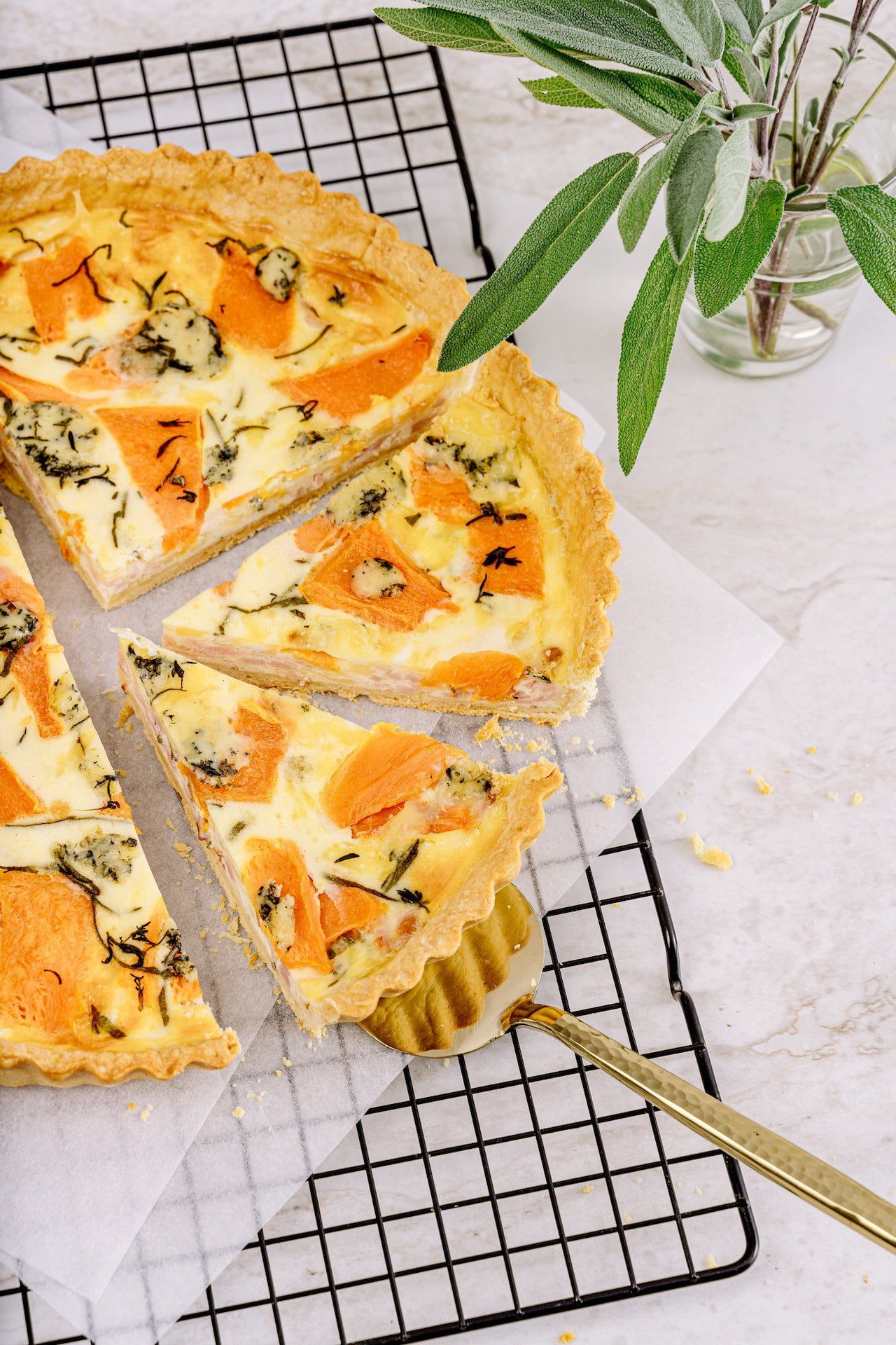 Tarta z dynią i kozim serem