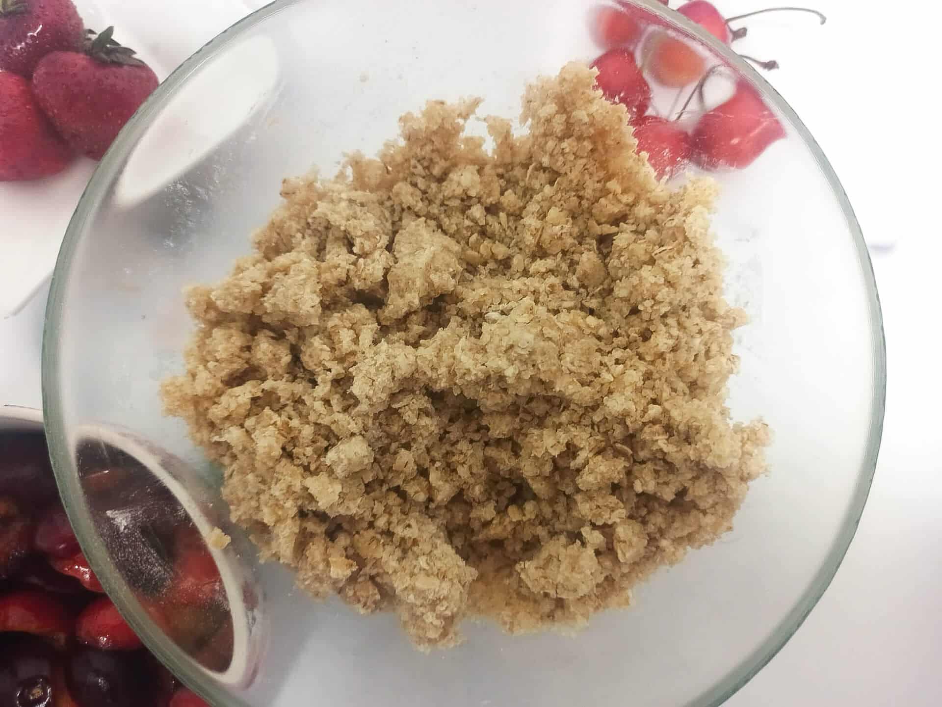 Ciasto owsiane z owocami