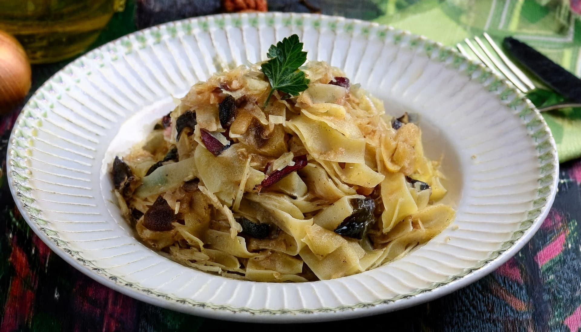 Łazanki z kapusta i grzybami