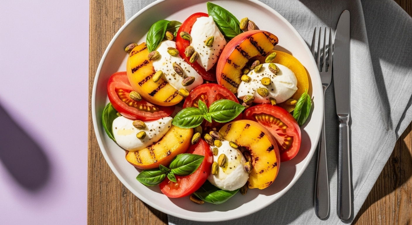 Sałatka ułożona na talerzu