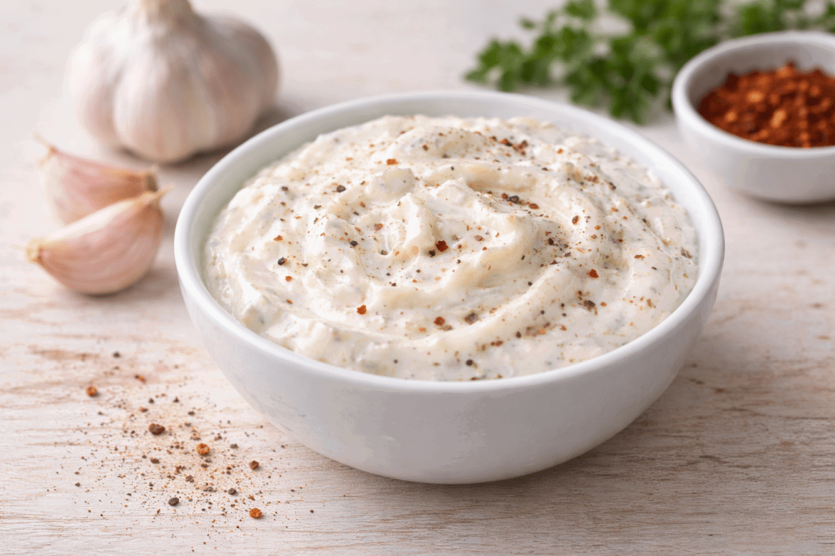 Wyrazisty i szybki sos czosnkowy
