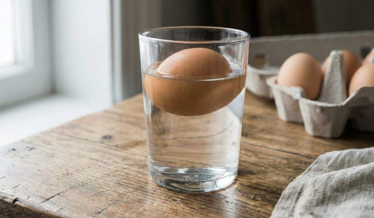 Starsze jajko unosi się na powierzchni wody, co wskazuje na jego nieświeżość